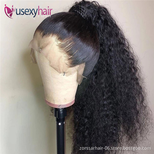 Cheap frontal wig for black women curly human hair transparent hd full lace wig he brazilian full lace human hair wigs